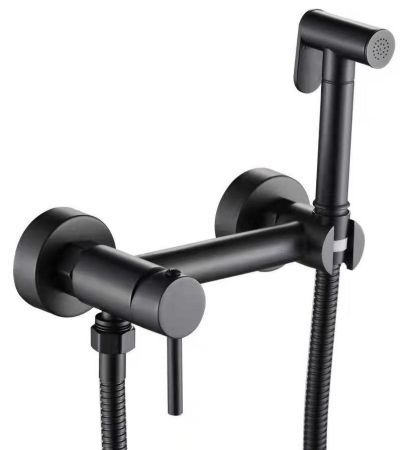 Смеситель скрытого монтажа с гигиеническим душем, артикул: SMH02 BLACK, ESKO, артикул SMH02 BLACK