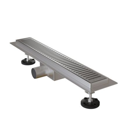 Лоток душевой, горизонтальный выпуск, комбинированный затвор, перфорированная решетка, 500мм, хром, IDDIS, (975A5SB10DZ), артикул 975A5SB10DZ