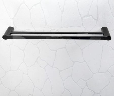 Полотенцедержатель WasserKRAFT Glan K-5140 двойной Черный глянцевый, артикул K-5140