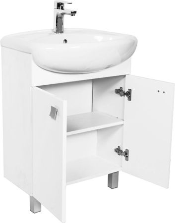 Тумба с раковиной Orange Рио 60 Белая, артикул Ri-60TU+RA