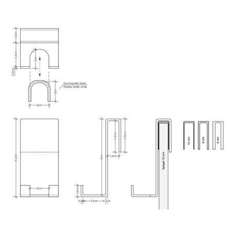 Крючок, Decor Walther, ширина, мм-110, глубина, мм-35, высота, мм-40, тип установки-на стекло душевой кабины, цвет-черный матовый, артикул 0902060