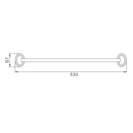 Полотенцедержатель Haiba HB1501-1, хром