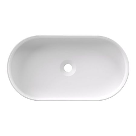 Alice Hide Раковина Stadium 65x35хВ12, накладная, без отверстия под смеситель, белый матовый