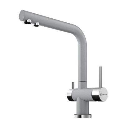 Смеситель для кухни, OMOIKIRI, Nagano, тип открывания воды-однорычажный, тип регулирования воды-керамический картридж, монтаж-на раковину/столешницу, отверстия для монтажа-1, высота, мм-294, вынос излива, мм-206, тип излива-поворотный, тип подводки-гибкая