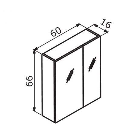 Зеркальный шкаф ORKA Likya 60 антрацит матовый, артикул 3006917