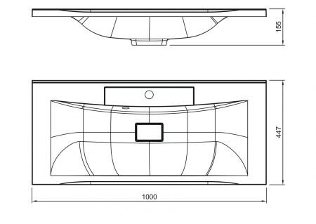 AM-LAV-1000-MR-FP-Nero Раковина из искуственного мрамора, артикул AM-LAV-1000-MR-FP-Nero