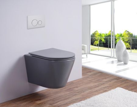 Унитаз-подвесной ESBANO CLAVEL серый матовый