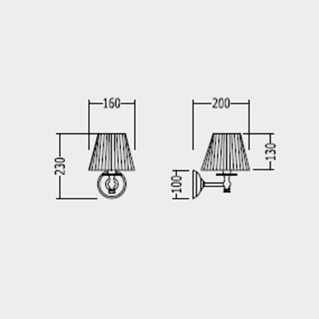 Devon Daisy Светильник настенный (16х20хh23 см) с абажуром кремового цвета, фурнитура: светлое золото, артикул DEDAISYOT