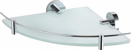 Стеклянная полка для ванной угловая WONZON & WOGHAND EASY, Хром (WW-8117), артикул WW-8117