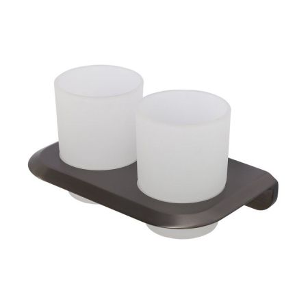 LINER-TUMDS-01 Стакан подвесной двойной, стекло, исполнение хром, артикул LINER-TUMDS-01