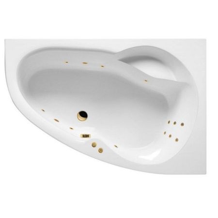 Ванна EXCELLENT Newa 160x95 (правая) "LINE" (золото), артикул WAEX.NEP16.LINE.GL