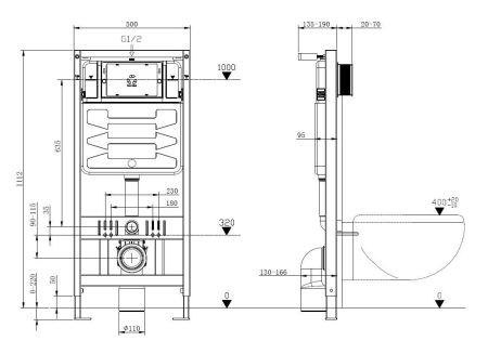 Инсталляция для унитаза Allen Brau Pneumatic Pro 9.11101.20, артикул 9.11101.20