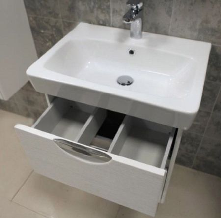 Тумба под раковину Акватон Сильва 50 подвесная 1A211701SIW50 Дуб макиато, артикул 1A211701SIW50