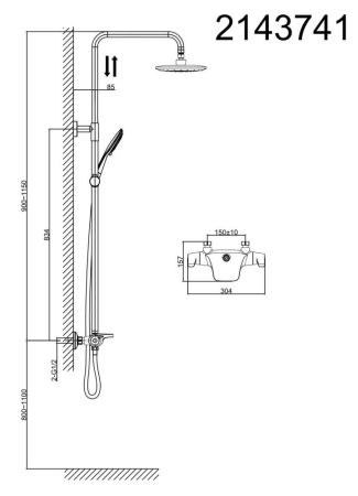 Душевая система DK Bayern Potsdam (DA2143741B14), артикул DA2143741B14