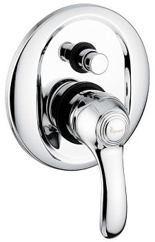 Emmevi Harmony, однорычажный встраиваемый смеситель для душа с дивертером на 2 выхода, цвет белый-хром