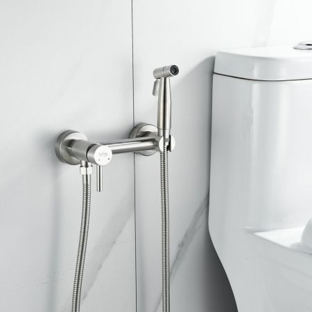 Гигиенический душ со смесителем Raffine F207L, сатин