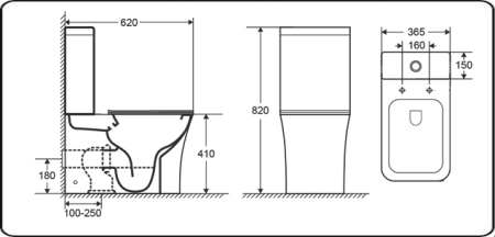 Унитаз напольный CeramaLux 1219A, артикул 