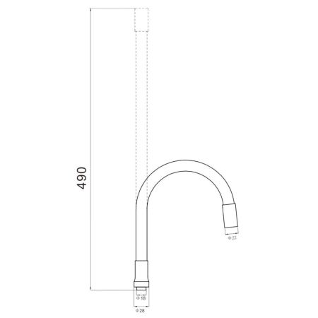 Гибкий излив для кухонного смесителя Savol S-CG06, коричневый