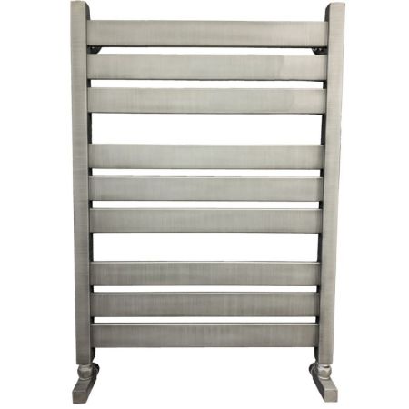 Водяной полотенцесушитель Ника Modern ЛМ 7 80x50 Matt Antique Silver 9 перекладин, артикул ЛМ 7 80/50 Matt Antique Silver с вентилями