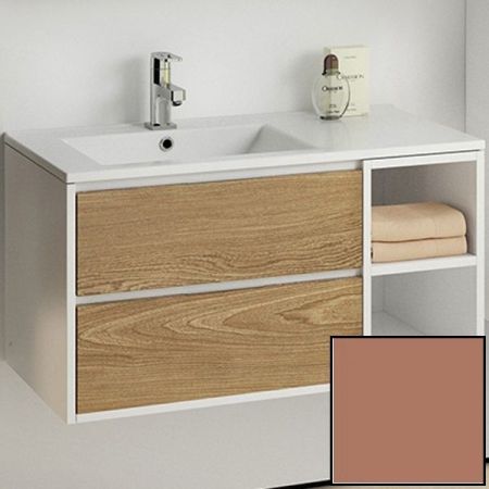Тумба с раковиной SanVit Мэри-4 90 L kmery904 в цвете Ral подвесная Капучино, артикул kmery904