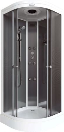 Душевая кабина Arcus AS-112 80x80 профиль Белый стекла матовые фактурные