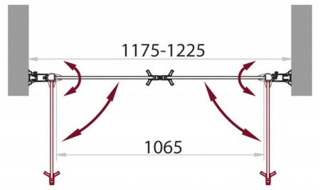 Душевая дверь в нишу BELBAGNO SELA-B-2, артикул SELA-B-2-115-Ch-Cr