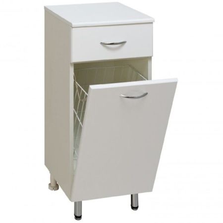 Тумба Runo 30 4620750020996 с бельевой корзиной Белая