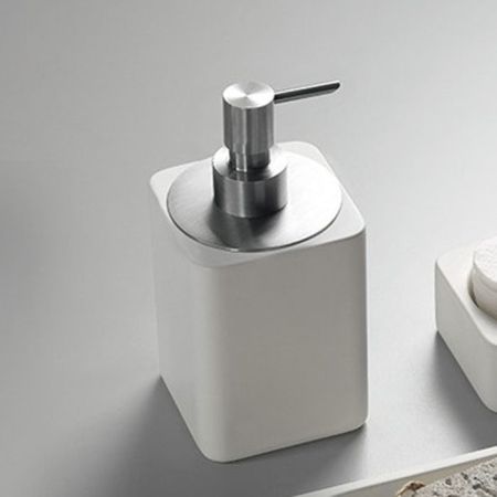 Agape Surf Дозатор для мыла, цвет: хром/белый