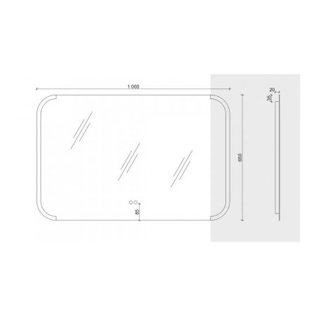 Зеркало Maretti Florenza FL1410065P14EL 100x65 см, артикул FL1410065P14EL