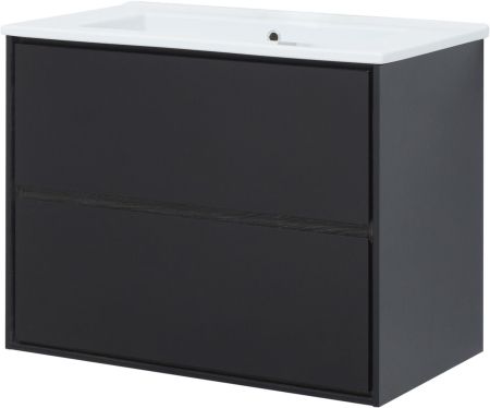 Тумба под раковину Aquanet Милан 80 черный глянец, артикул 00269303