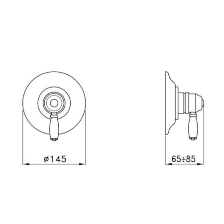 Stella Eccelsa Внешняя часть встраиваемого смесителя душа 3292MC P.V., цвет: хром, артикул EC 01410 CR00
