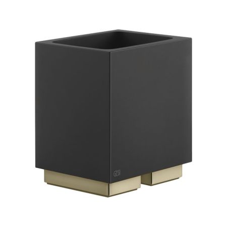 GESSI  INVERSO ACCESSORIES Стакан настольный черный, цвет: Brass Brushed PVD, артикул 20832#727
