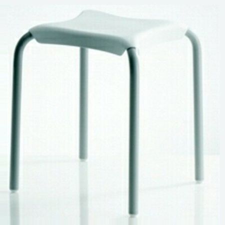 Colombo Complementi Табурет, ножки-аллюминий серый, сиденье-пластик, цвет: белый, артикул B9955.BI