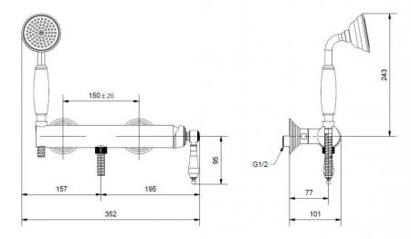 Смеситель для душа CEZARES APHRODITE-DM