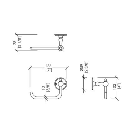Devon&Devon Old Navy Держатель для туалетной бумаги, золото, артикул MIL610OT