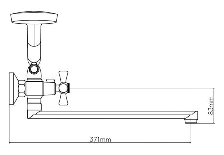 Смеситель Laguna для ванны, изл 350 мм, с акс, артикул: LGN31, артикул LGN31