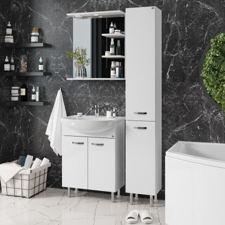 Зеркало Onika Коралл 60 белое, с подсветкой, артикул 206001