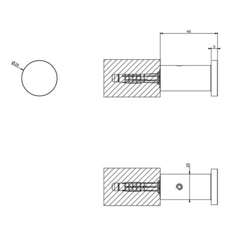 GESSI 316 Крючок настенный, цвет: brushed black metal pvd, артикул 54821#707