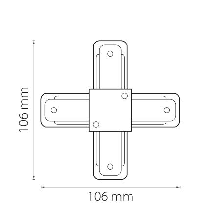 Соединитель X-образный однофазный Barra Lightstar 502147, артикул 502147