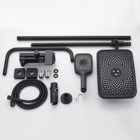 Душевая система Shevanik S9636H, черный