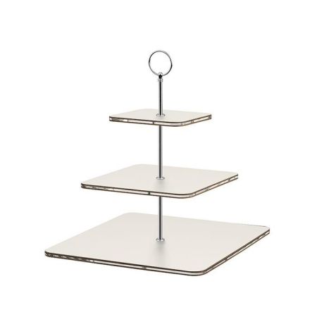 ADJ Сервировочная стойка, 30x30xH35 см.,ручка Круглая, цвет: белый, фурнитура хром, артикул 0092C.10.CR