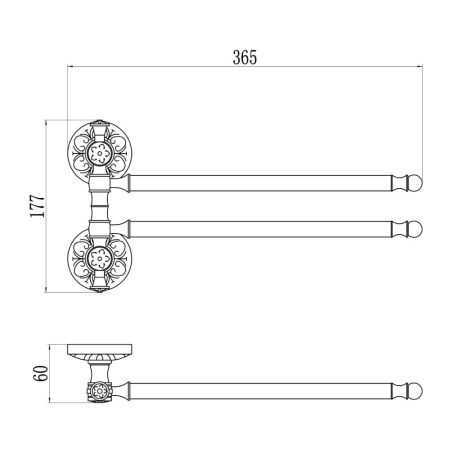 Полотенцедержатель Savol S-005802A, хром, артикул S-005802A