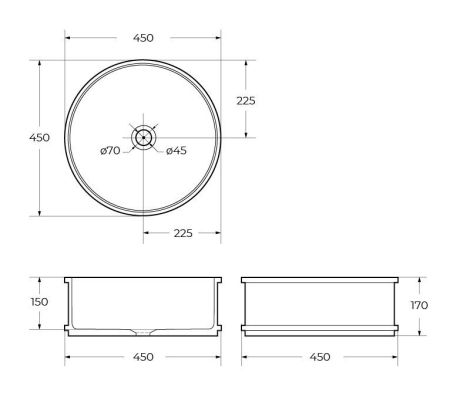 Раковина накладная BELBAGNO BB1383