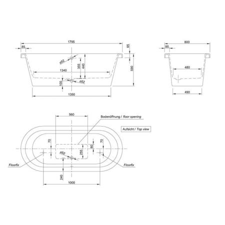 KNIEF kit B Слив перелив с системой Click-Clack, цвет хром (смонтирован на ванне), артикул 0100-091-04