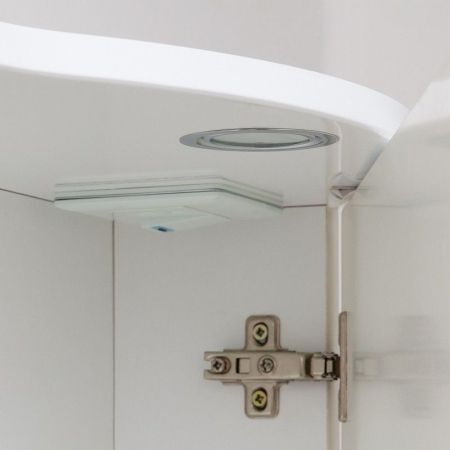 Зеркальный шкаф Runo Ибица 50 4620750023713 с подсветкой Белый, артикул 4620750023713