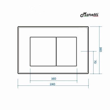 Клавиша смыва Maretti Sofia AC12SF-740, белый, артикул AC12SF-740