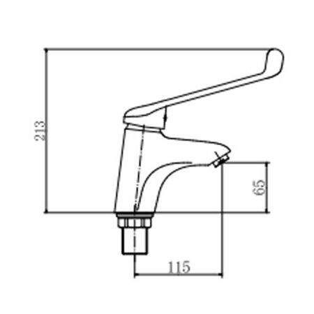Смеситель для раковины с хирургической ручкой FASHUN A1054, хром, артикул A1054