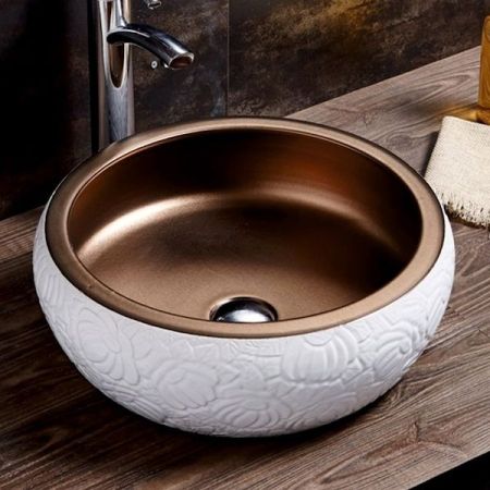 Раковина Melana 42 MLN-J2077 Белая, Коричневый