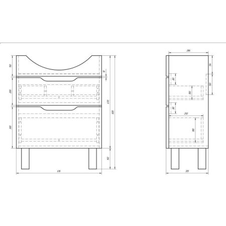 Тумба с раковиной подвесная/напольная Dreja Laguna Plus 65 см, белый, артикул 99-0105-com
