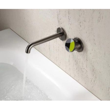 Смеситель для раковины встраиваемый Bronze de Luxe 9007GM-Y, графит/желтый, артикул 9007GM-Y